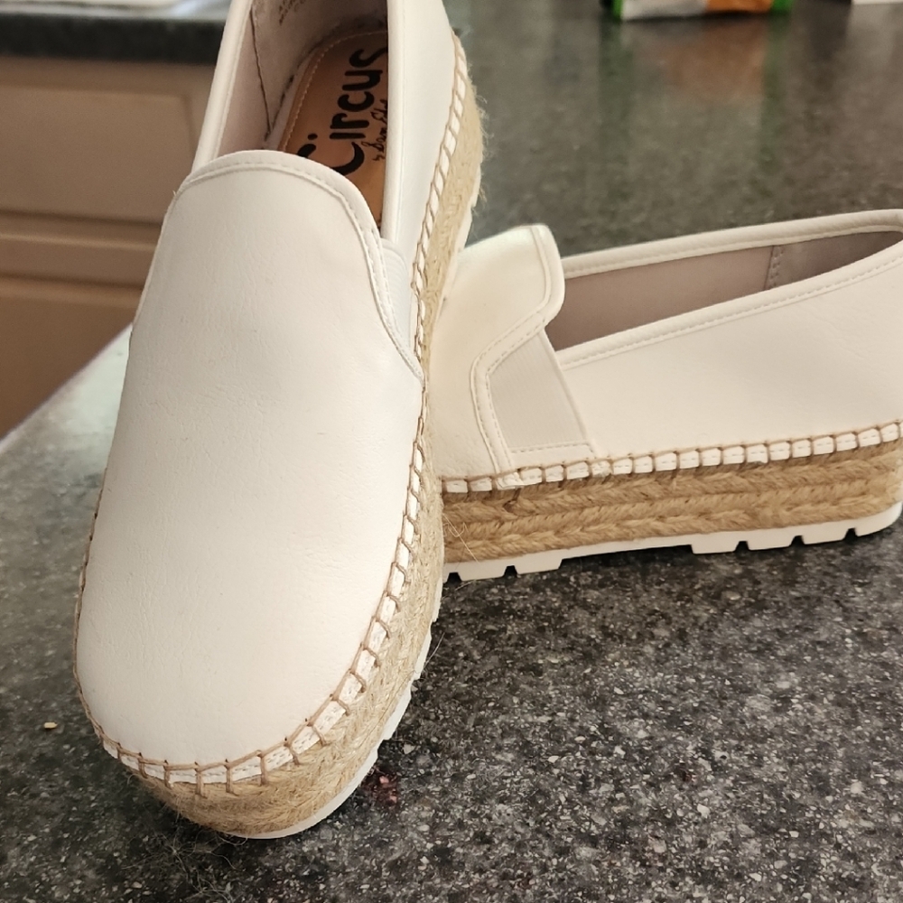 Circus by Sam Edelman Cream Espadrille Loafers